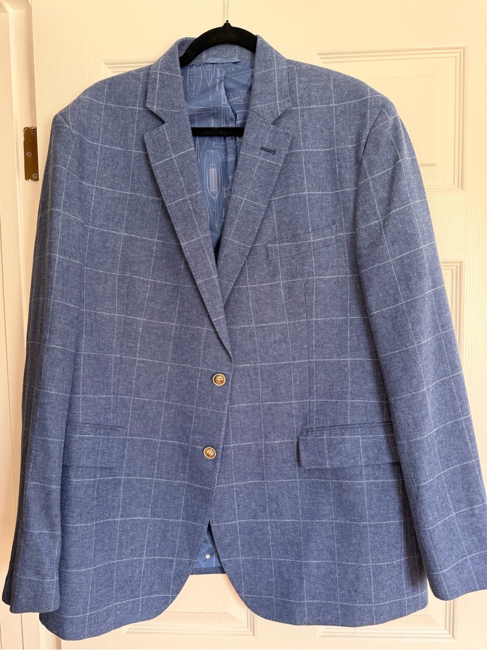 Vineyard Vines Windowpane Dinner Jacket, EUC, 50L